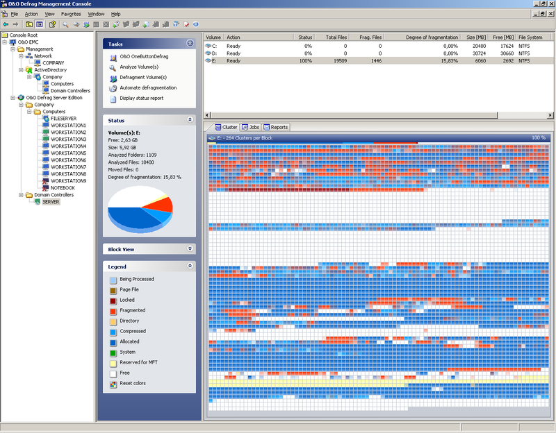 O Defrag Server Edition Screenshot